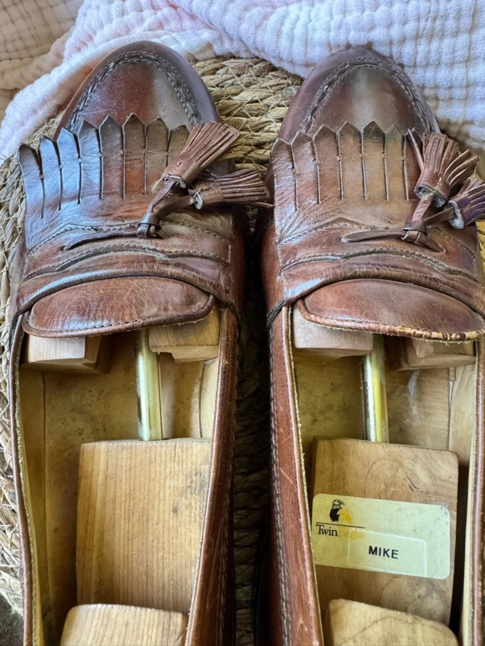 Amazing vintage FootJoy Brown Leather Tassel Kiltie Loafers - Men's Italian - Picture 4 of 9